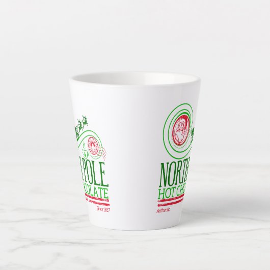 Tasse Latte Santa Clause Pôle Nord Chocolat chaud (Devant)