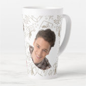 Tasse Latte  Santa Hat Basketball Reindeer Christmas Fun Sport (Angle droit)