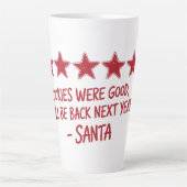 Tasse Latte Santa’s 5-Star Review - Christmas Design (Devant)