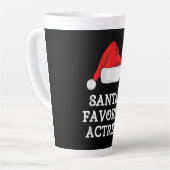 Tasse Latte Santas Actrice préférée Noël Actrice intérimaire (Angle gauche)