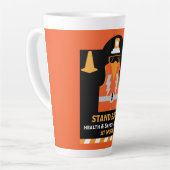 Tasse Latte Santé Et Sécurité Drôle | NEBOSH | Officier (Angle gauche)