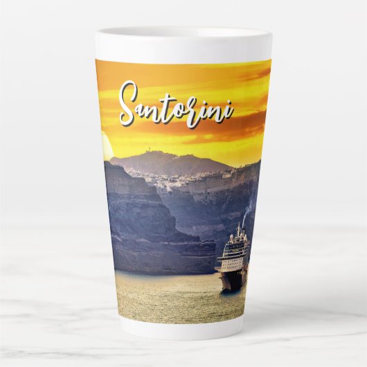 Tasse Latte Santorin (Devant)