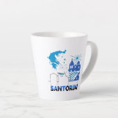 Tasse Latte Santorin Grèce.b (Angle droit)