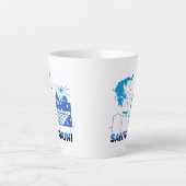 Tasse Latte Santorin Grèce.b (Devant)