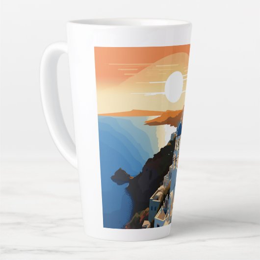 TASSE LATTE SANTORINI GRÈCE N° 1 (Angle gauche)