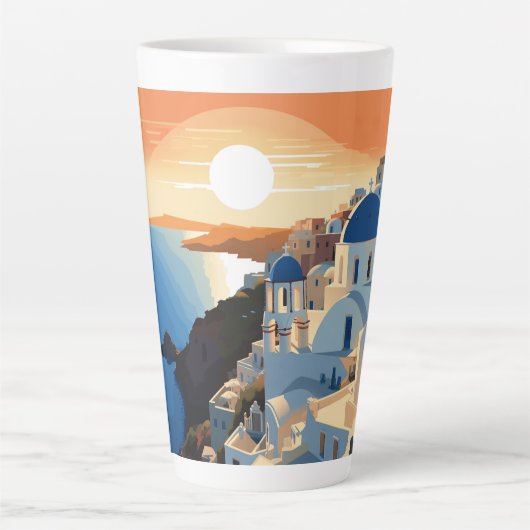 TASSE LATTE SANTORINI GRÈCE N° 1 (Devant)