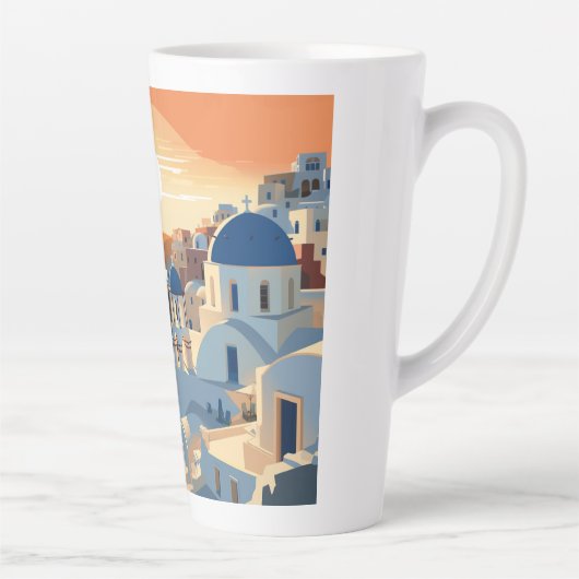 TASSE LATTE SANTORINI GRÈCE N° 1 (Droite)