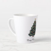 Tasse Latte Sapin de Noël de campagne (Angle gauche)