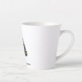 Tasse Latte Sapin de Noël de campagne (Droite)