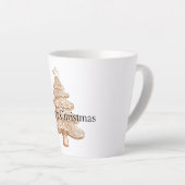 Tasse Latte Sapin de Noël en pain d'épice à la crème (Angle droit)