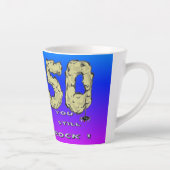 Tasse Latte Sara 50e Anniversaire Coeurs bleu pourpre latte Mu (Droite)