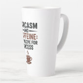 Tasse Latte Sarcasm and Caffeine: My Recipe for Success - Funn (Angle droit)