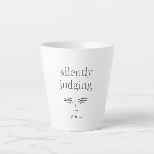 Tasse Latte Sarcastic Minimalist Introvert Humor (Devant)