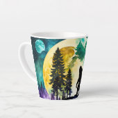 Tasse Latte Sasquatch pleine lune (Angle gauche)