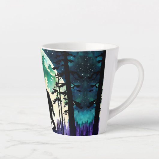 Tasse Latte Sasquatch pleine lune (Droite)