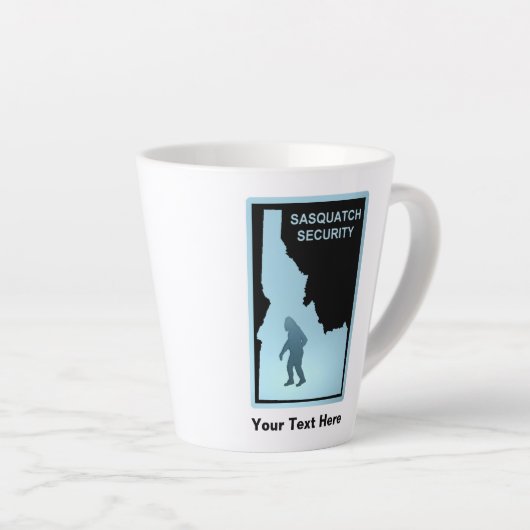 Tasse Latte Sasquatch Security - Idaho (Angle droit)