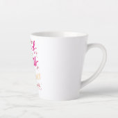 Tasse Latte Sassy Pink Typography Chaos And Confidence (Droite)