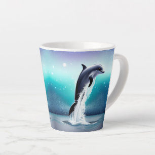 Tasse Latte Sauts De Dauphins Dans L'Océan