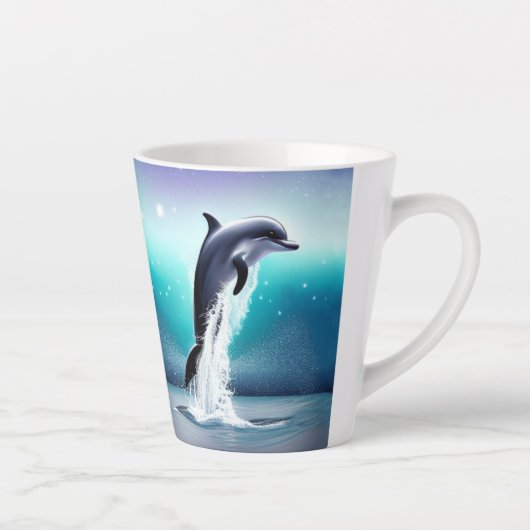 Tasse Latte Sauts De Dauphins Dans L'Océan (Droite)