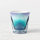 Tasse Latte Sauts De Dauphins Dans L'Océan (Devant)