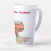 Tasse Latte Sauvez la conservation des écureuils rouges (Angle droit)