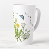 Tasse Latte Sauvez le design naturel des Dandelions (Angle droit)