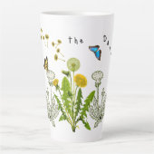 Tasse Latte Sauvez le design naturel des Dandelions (Devant)