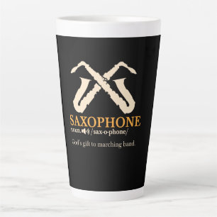 Tasse Latte Saxophone - Définition de Saxophone