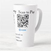 Tasse Latte Scanner pour payer code QR PayPal Venmo ajouter vo (Angle droit)