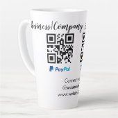 Tasse Latte Scanner pour payer code QR PayPal Venmo ajouter vo (Angle gauche)