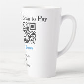 Tasse Latte Scanner pour payer code QR PayPal Venmo ajouter vo (Droite)