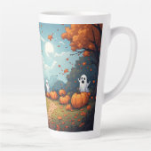 Tasse Latte Scène de forêt Halloween Patch de citrouille 🎃 (Droite)