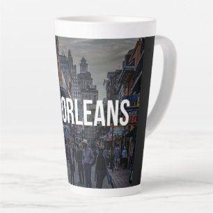 Tasse Latte Scène de rue de la Nouvelle-Orléans impression d'a