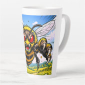 Tasse Latte Scène d'insecte ailé de dessin animé (Angle droit)