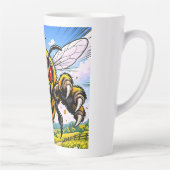 Tasse Latte Scène d'insecte ailé de dessin animé (Droite)