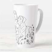 Tasse Latte Scène Grand Danois (Angle droit)