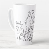 Tasse Latte Scène Grand Danois (Angle gauche)