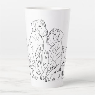 Tasse Latte Scène Grand Danois