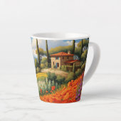 Tasse Latte Scène toscane 4 (Angle droit)