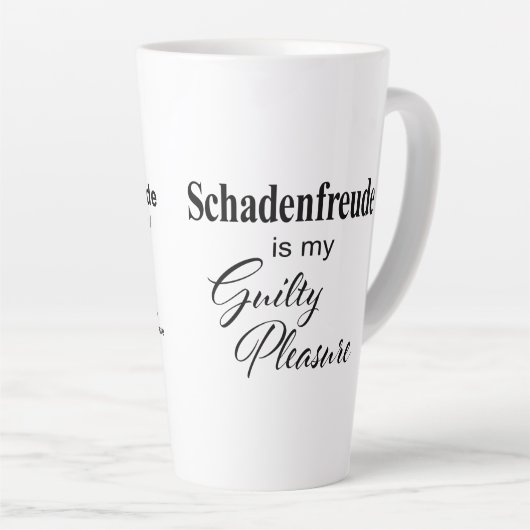 Tasse Latte Schadenfreude* est mon plaisir de culpabilité Latt (Angle droit)