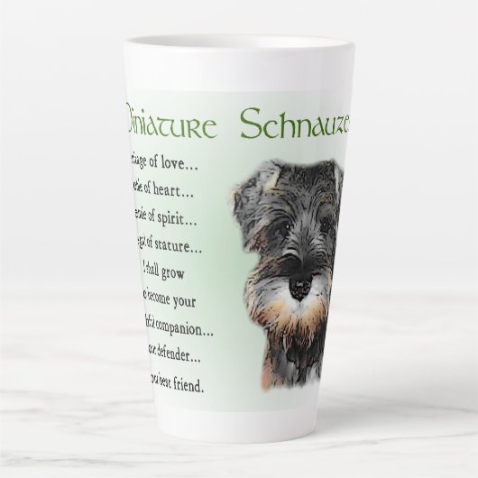 Tasse Latte Schnauzer miniature (Devant)