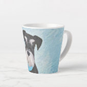Tasse Latte Schnauzer (Miniature) Peinture - Chien original mi (Angle droit)