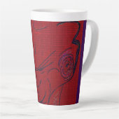 Tasse Latte Sci-fi Fantasy Hunting Dog (Angle droit)