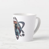 Tasse Latte Science des chats spatiaux (Angle droit)