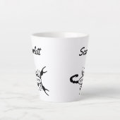 Tasse Latte Scorpio Black Scorpion Star Sign Nom personnalisé (Devant)