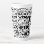 Tasse Latte Scorpio Zodiac Mot Cloud Inspiration (Devant)