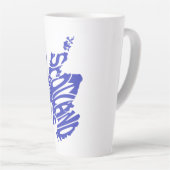 Tasse Latte Scotland Silhouette Word Art (Angle droit)