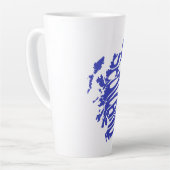 Tasse Latte Scotland Silhouette Word Art (Angle gauche)