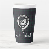 Tasse Latte Scottish Campbell Crest Badge & Tartan (Devant)