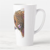 Tasse Latte Scottish Highland Cow ‘ S&N’ par Shirley MacArthur (Droite)